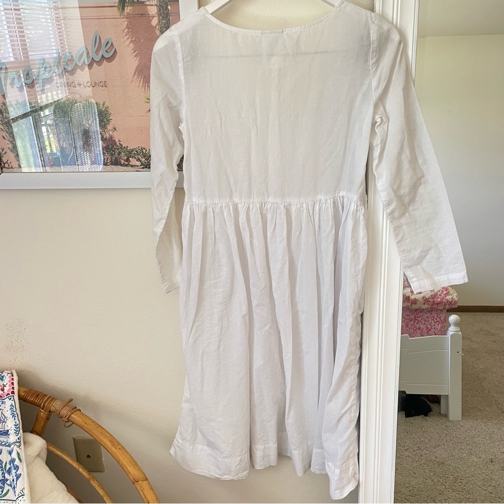 Son de Flor 100% Cotton Midi Long Sleeve Petticoat Dress in Size XXS - Picture 9 of 9